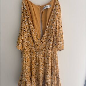 Petal & Pup Mustard Floral Dress